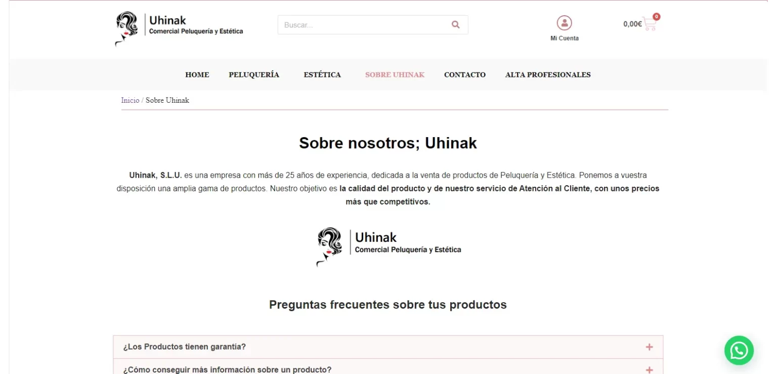 Uhinak Comercial de Peluquería y Estética
